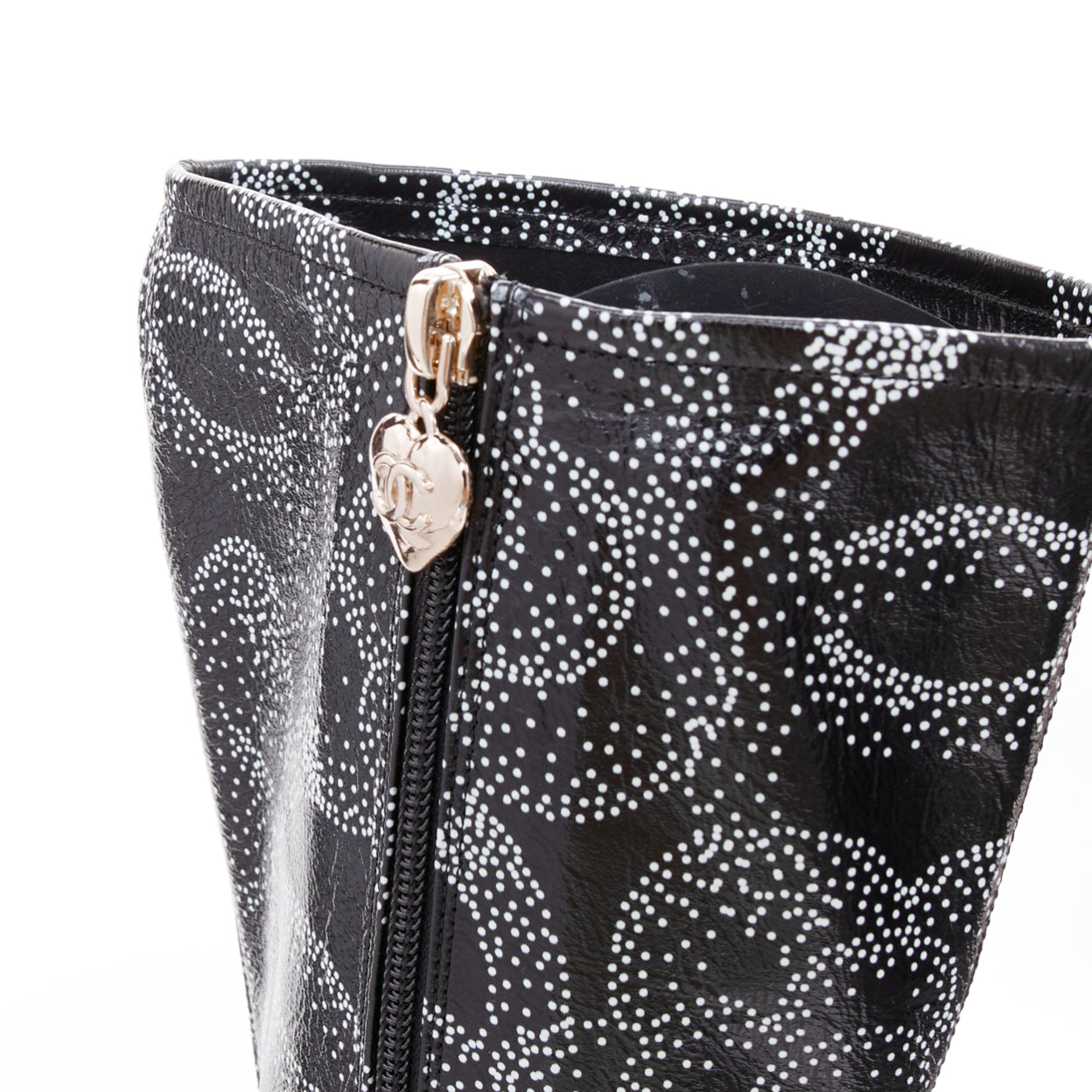 Women's Chanel 2023 Dotted Logo Tall Boots