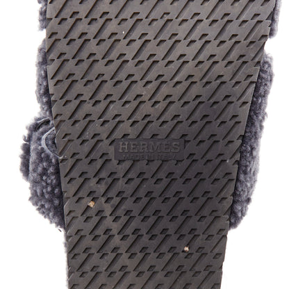 Men's Hermes Chypre Shearling Techno Sandal