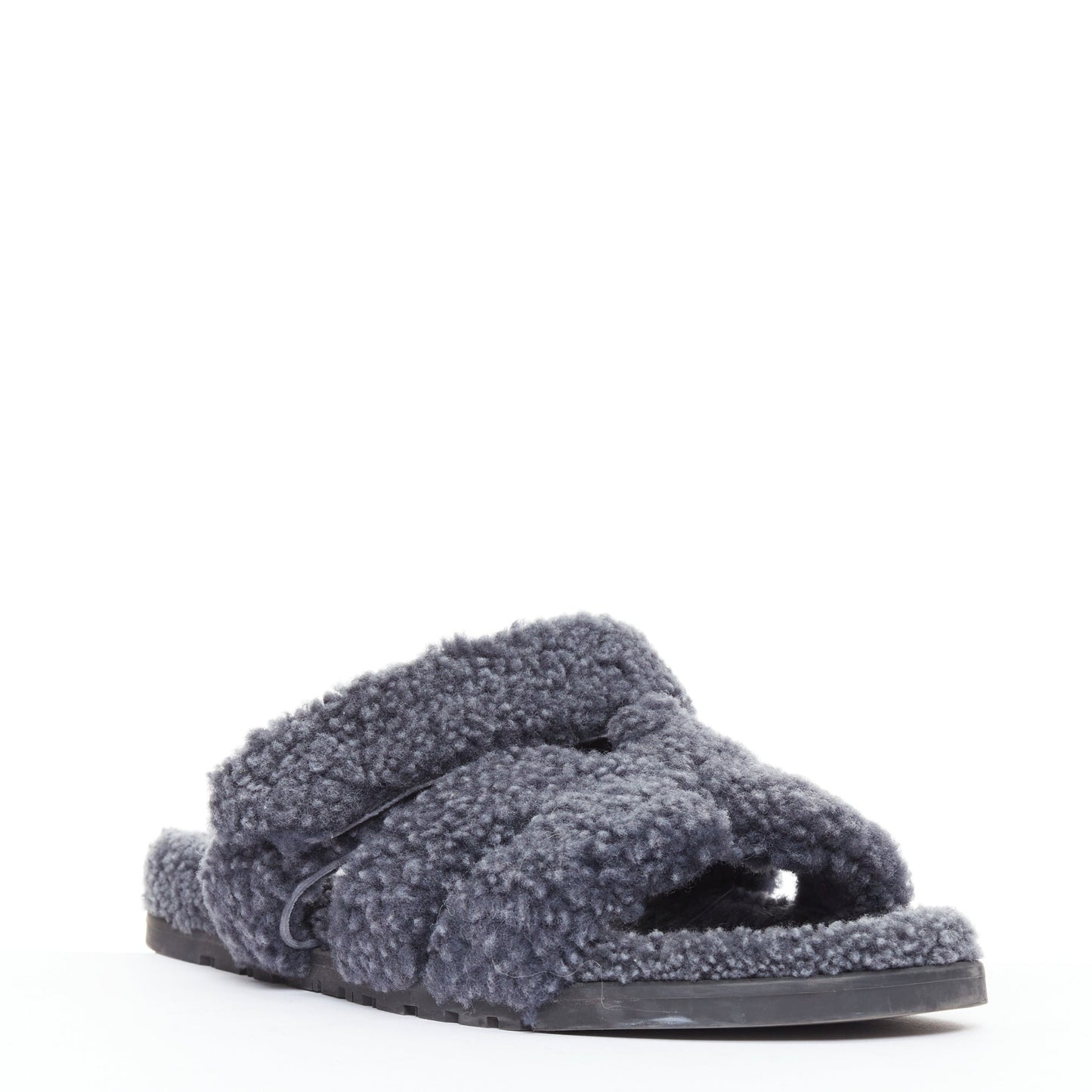 Men's Hermes Chypre Shearling Techno Sandal