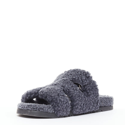 Men's Hermes Chypre Shearling Techno Sandal