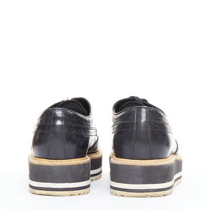 Women's Prada Wingtip Platform Brogue Oxfords
