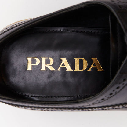 Women's Prada Wingtip Platform Brogue Oxfords