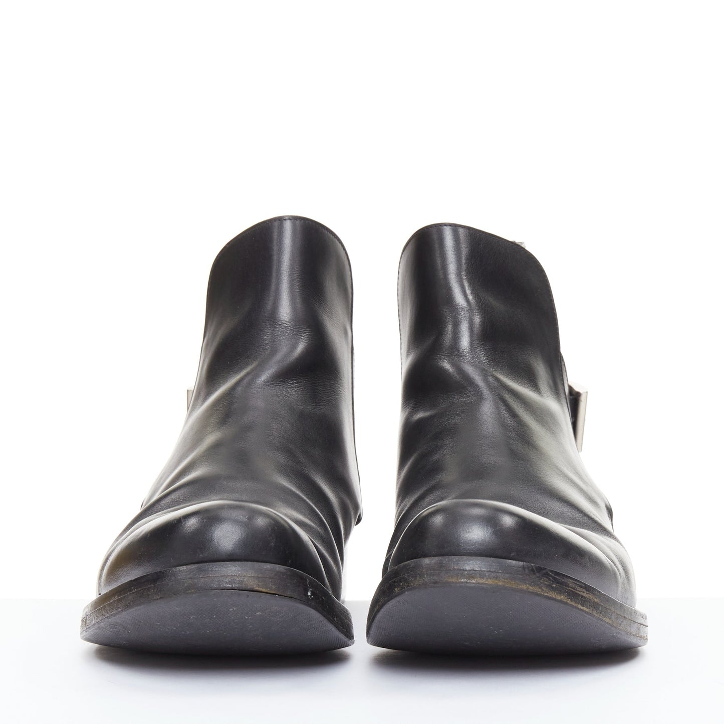 Men's Prada Leather Rear Buckle Ankle Boots