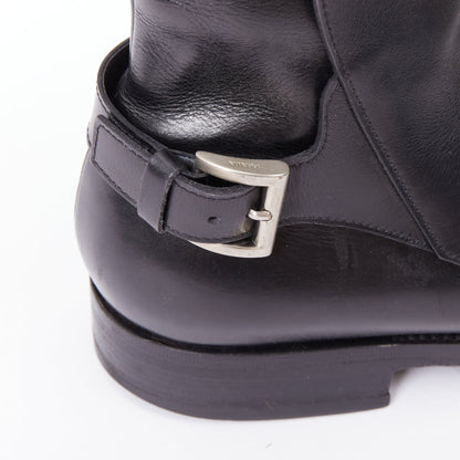Men's Prada Leather Rear Buckle Ankle Boots