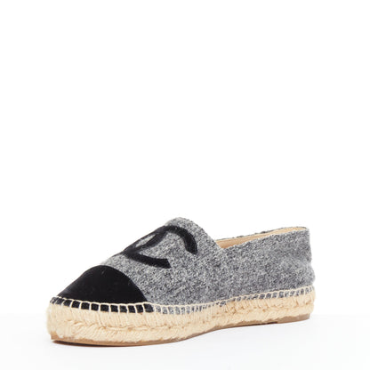 Women's Chanel Wool Felt Velvet Espadrilles