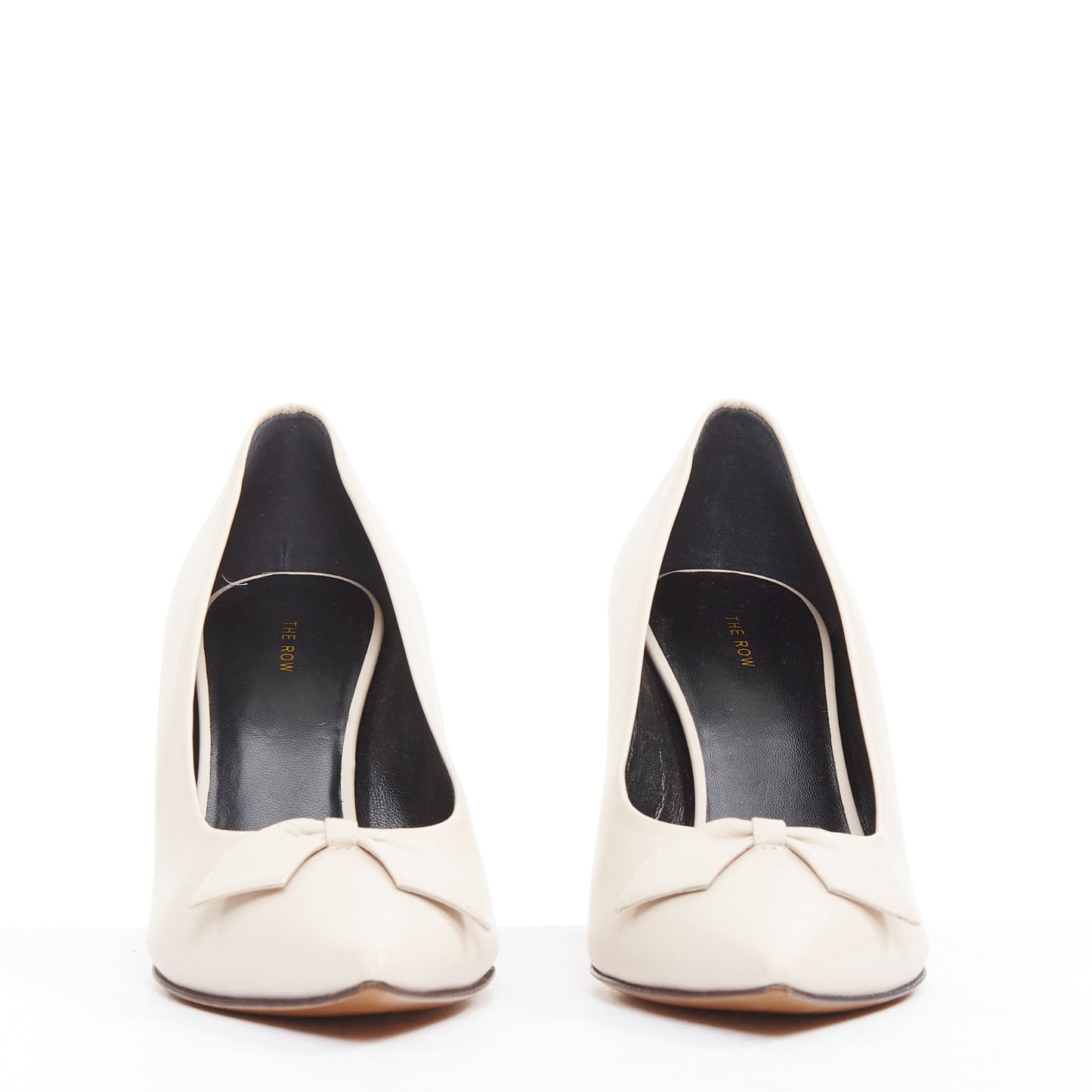 Women's The Row Leather Soft Calf Spool Heel Pumps