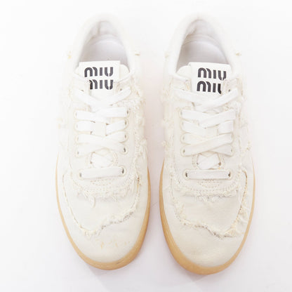 Women's Miu Miu Canvas Skateboard Sneakers