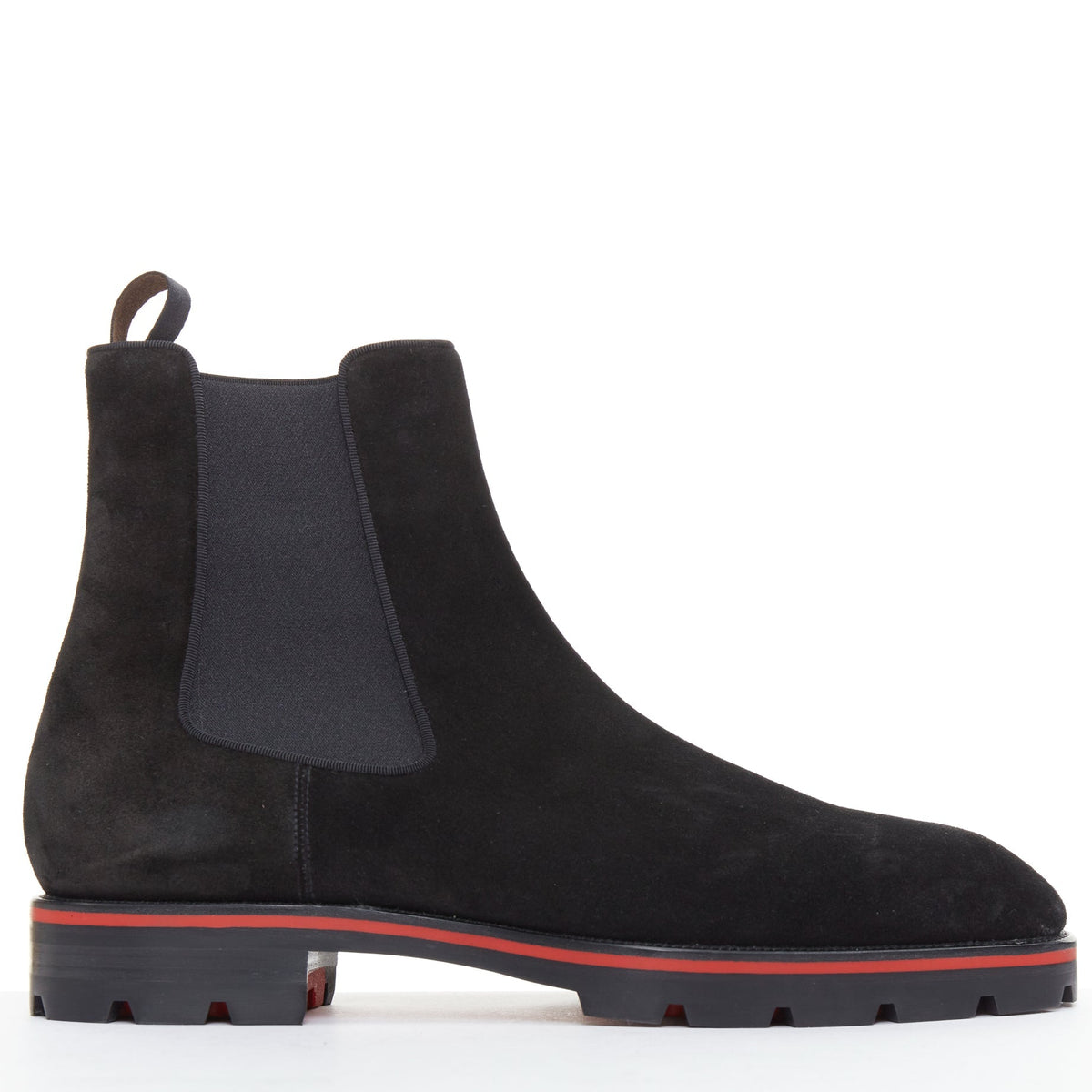Men's Christian Louboutin Suede Lug Sole Boot