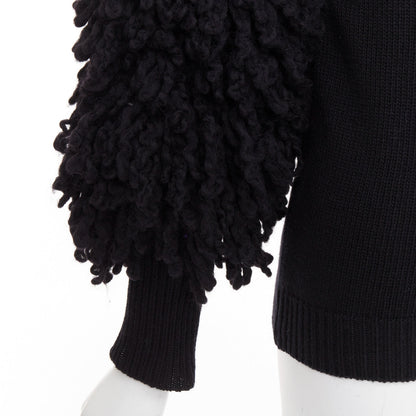 Men's Valentino 2024 Boucle Yarn Sleeves Turtleneck