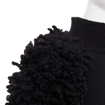 Men's Valentino 2024 Boucle Yarn Sleeves Turtleneck