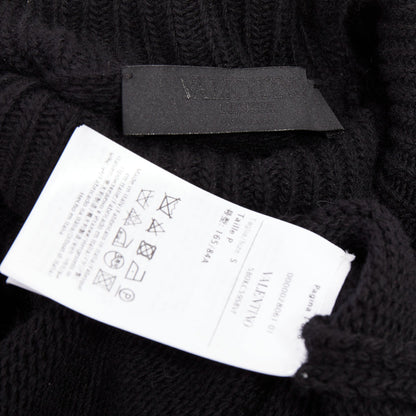 Men's Valentino 2024 Boucle Yarn Sleeves Turtleneck