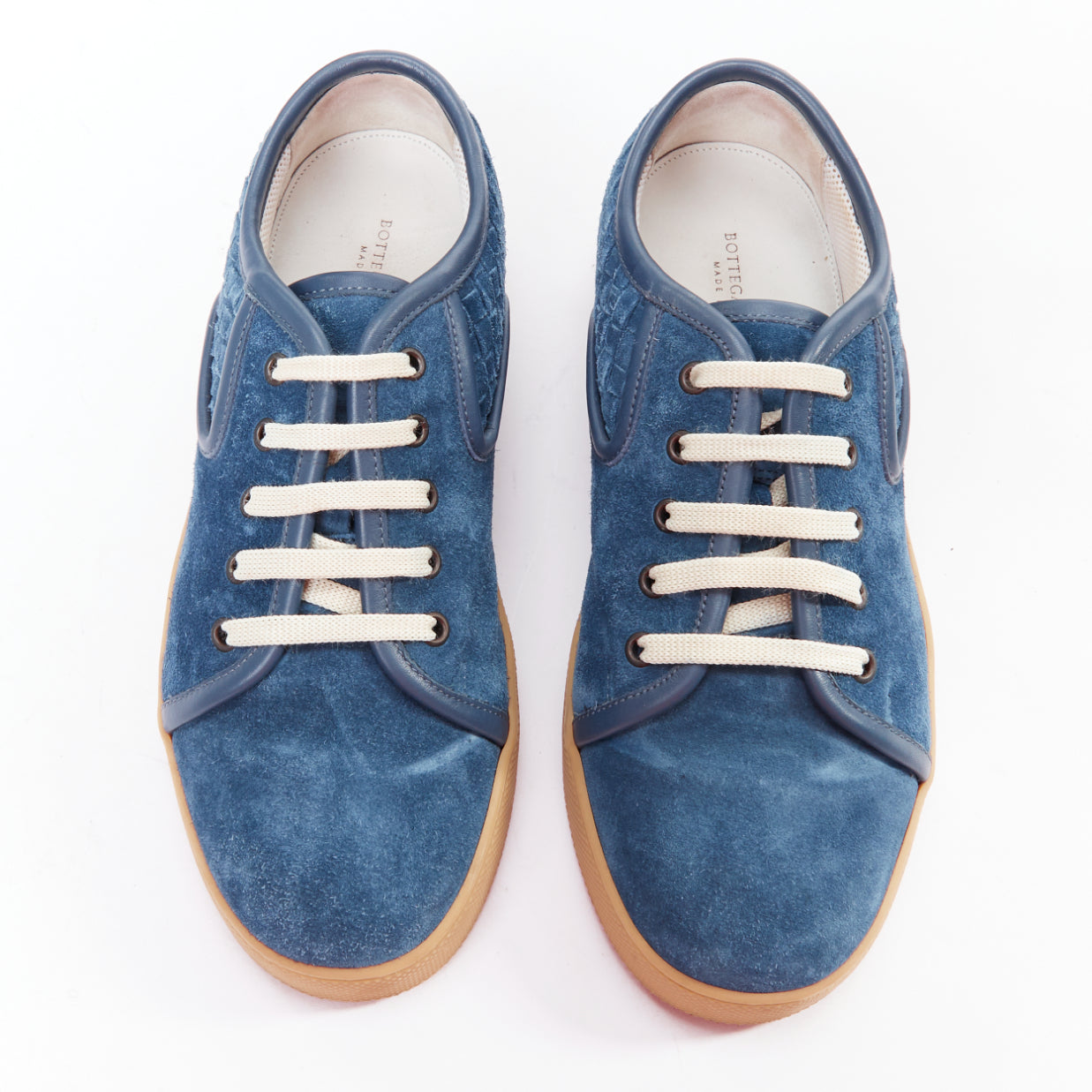 Men's Bottega Veneta Suede Woven Sneakers