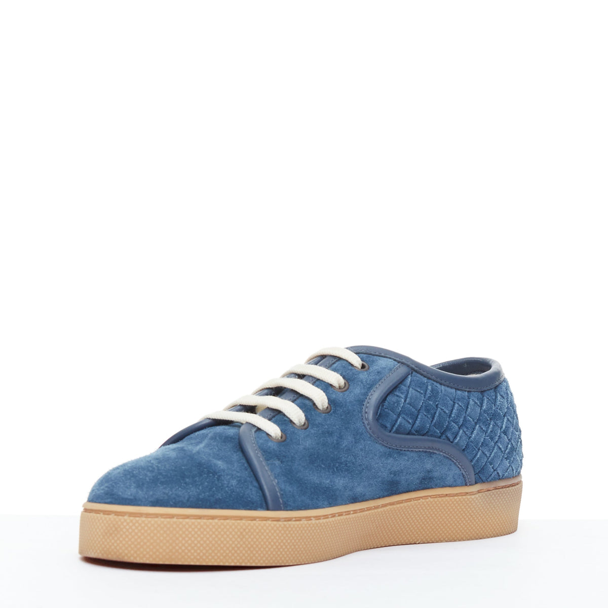 Men's Bottega Veneta Suede Woven Sneakers