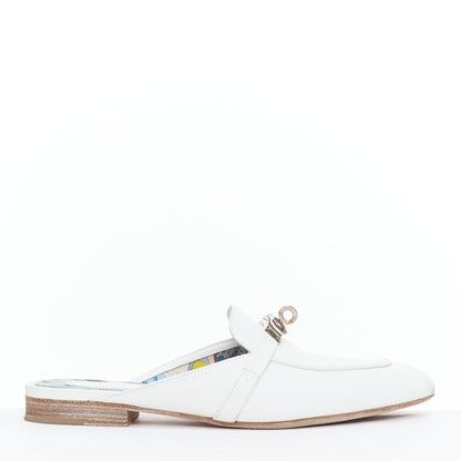 Women's Hermes Leather Kelly Turnlock Mules