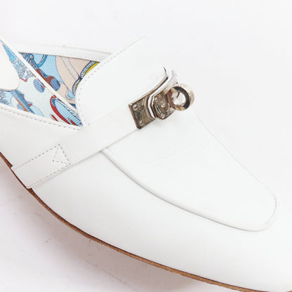 Women's Hermes Leather Kelly Turnlock Mules