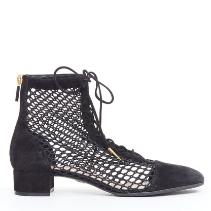 Women's Christian Dior Suede Lace Up Boots