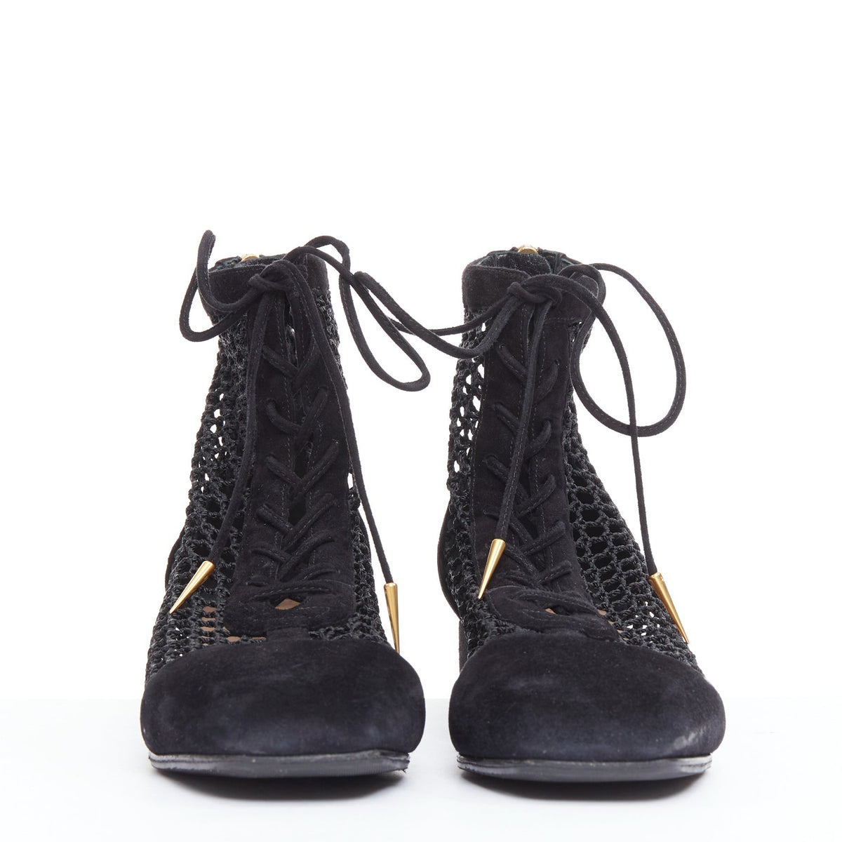 Women's Christian Dior Suede Lace Up Boots