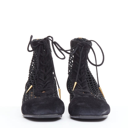 Women's Christian Dior Suede Lace Up Boots