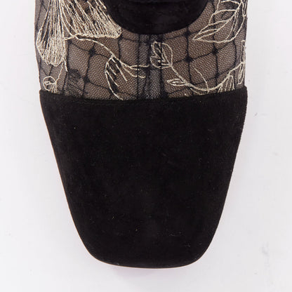 Women's Christian Dior Logo Embroidered Shoes