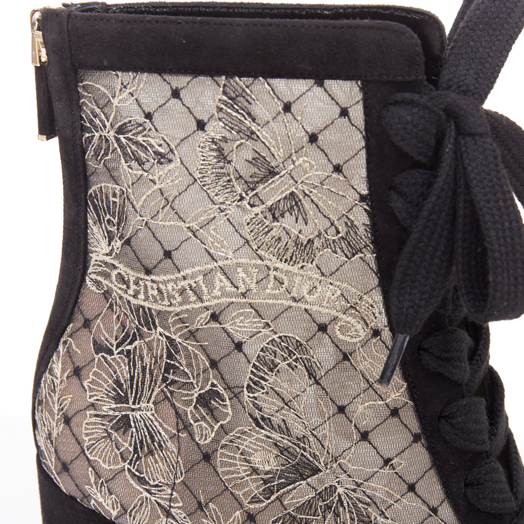 Women's Christian Dior Logo Embroidered Shoes