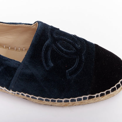 Women's Chanel Velvet Espadrille Shoes