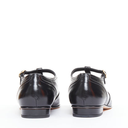 Women's Chanel Leather Grosgrain T-Strap Flats