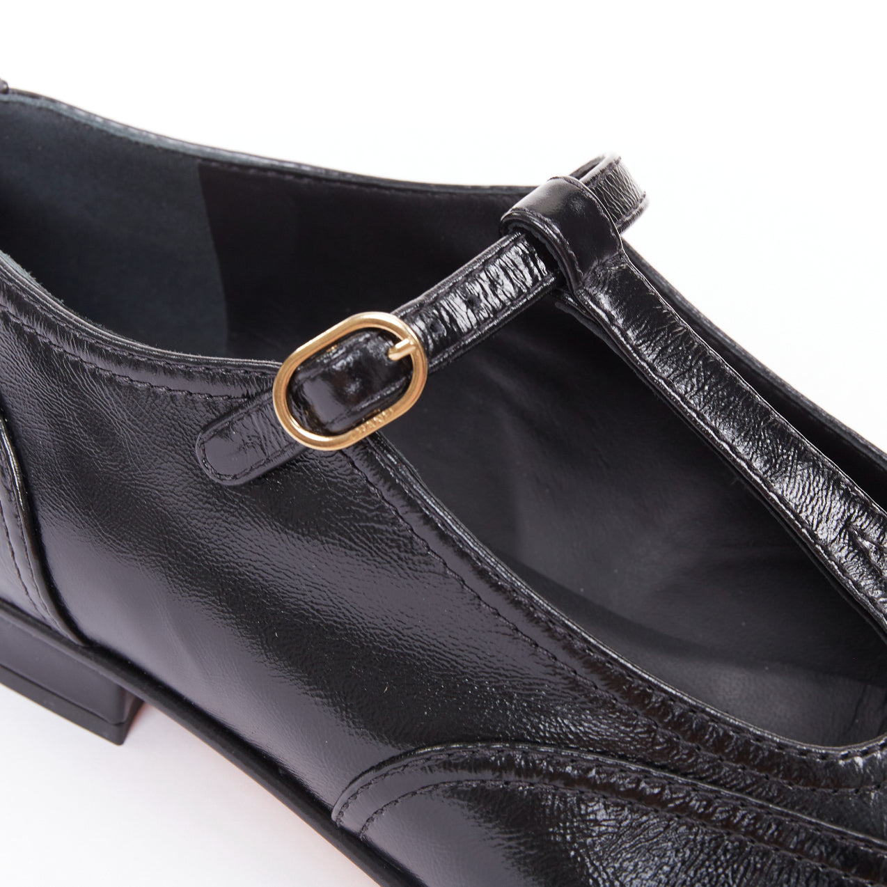 Women's Chanel Leather Grosgrain T-Strap Flats