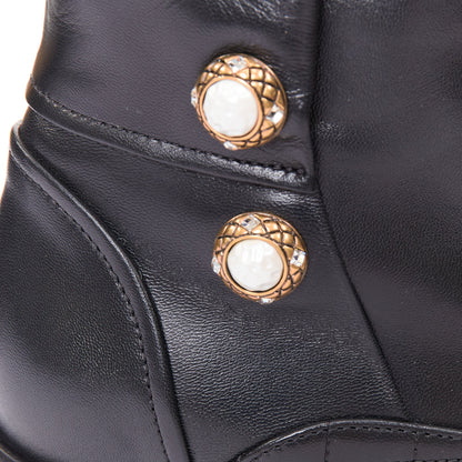 Women's Chanel Quilted Lamb Ankle Boots
