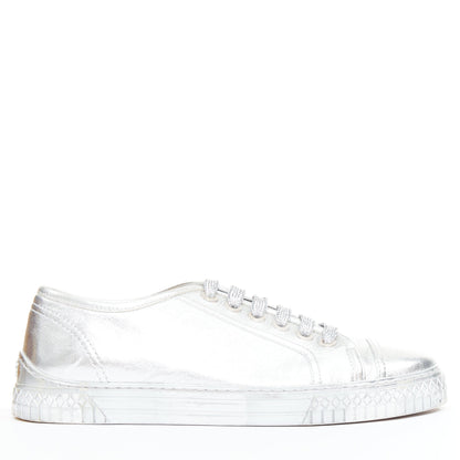 Women's Chanel Leather Glitter Sneakers