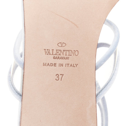 Women's Valentino Velvet Trim Clear PVC Strappy Sandals