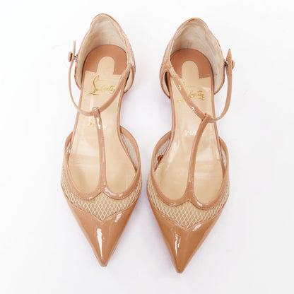 Women's Christian Louboutin 2016 Patent Mesh Flats