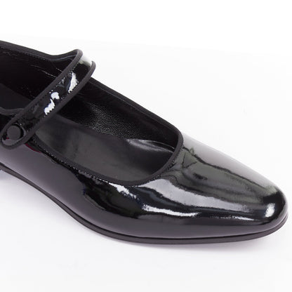 Women's Saint Laurent Patent Grosgrain Mary Jane Flats