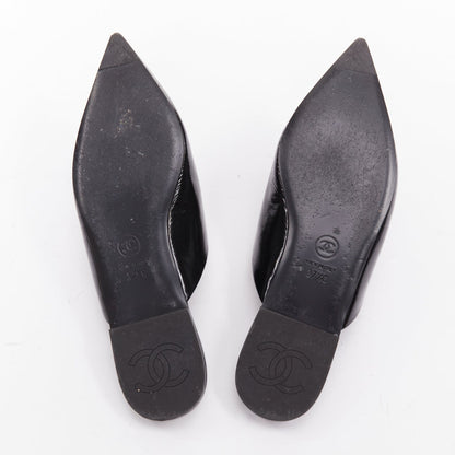 Women's Chanel Patent Leather Pointy Mules