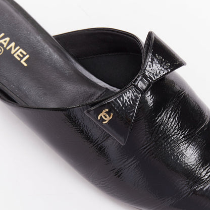 Women's Chanel Patent Leather Pointy Mules