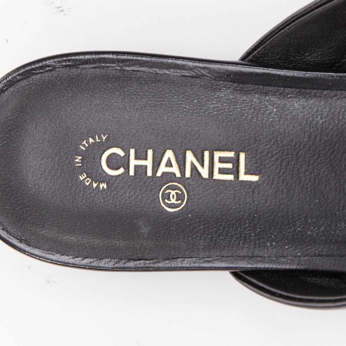 Women's Chanel Patent Leather Pointy Mules