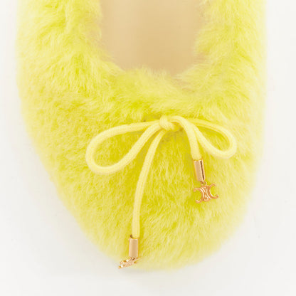 Women's Celine Plush Furry Ballet Flats