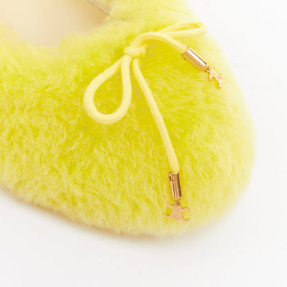 Women's Celine Plush Furry Ballet Flats