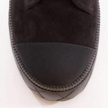 Women's Chanel Quilted Suede Combat Boots
