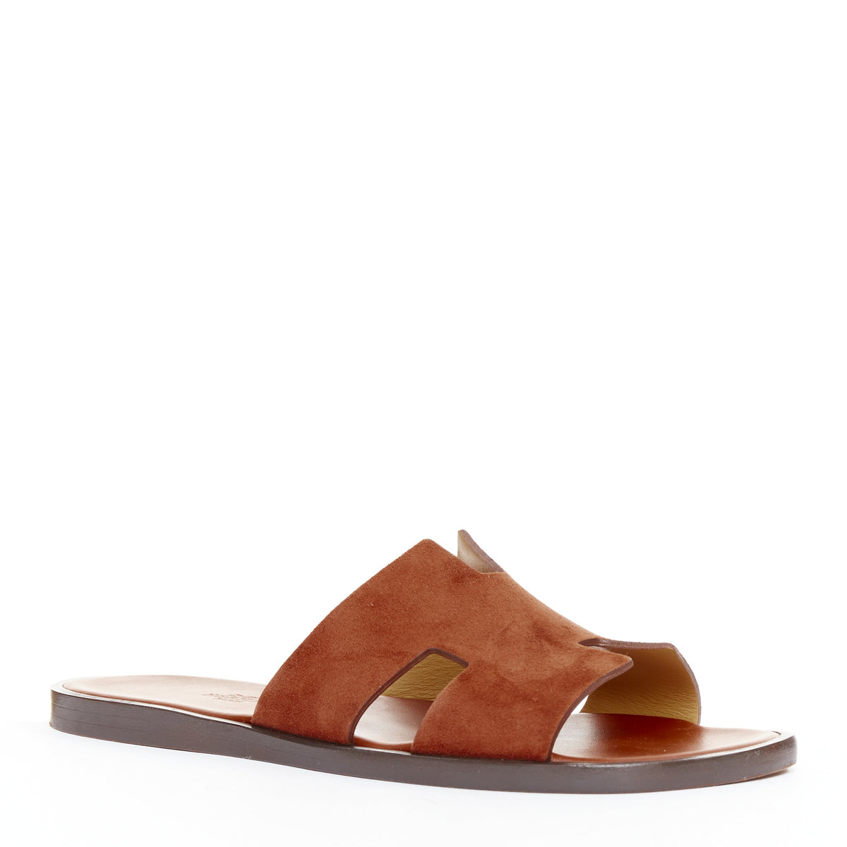 Men's Hermes Suede Leather Flat Sandals