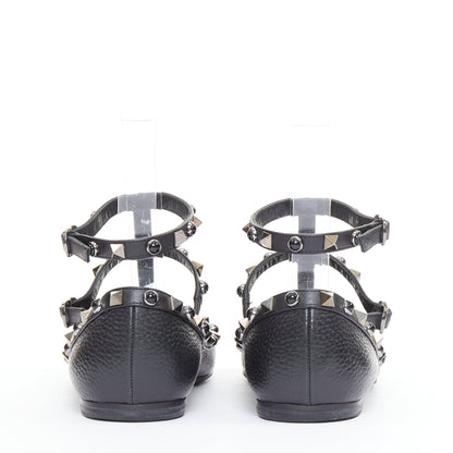 Women's Valentino Rockstud Mixed Stone Caged Ballet Flats