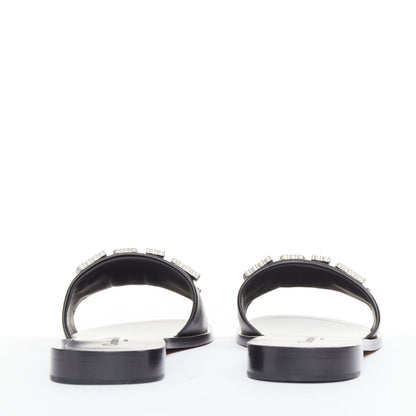 Women's Dior Crystal Pave Logo Slides
