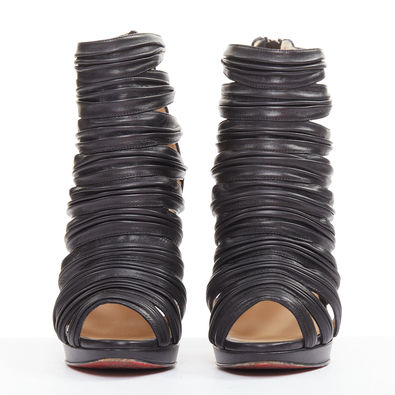 Women's Christian Louboutin Strappy Caged Sandals