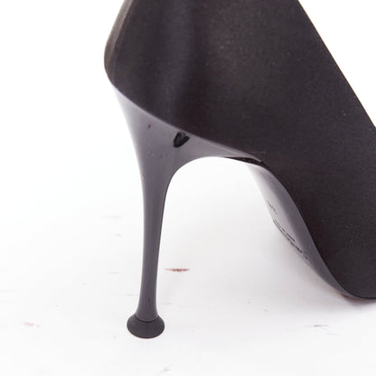 Women's Saint Laurent Satin YSL Chain Anklet Pumps