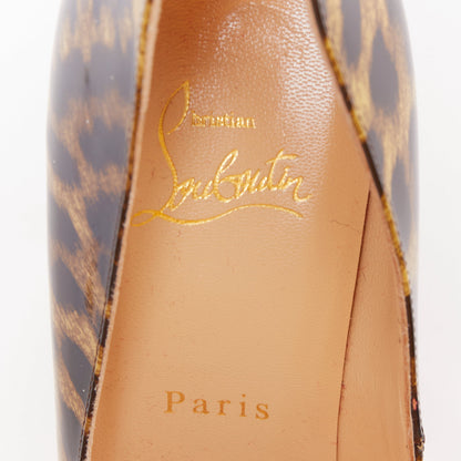 Women's Christian Louboutin Patent Peep Heels
