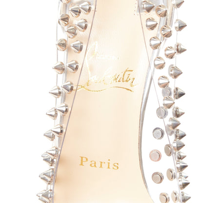 Women's Christian Louboutin PVC Spike Stud Pumps