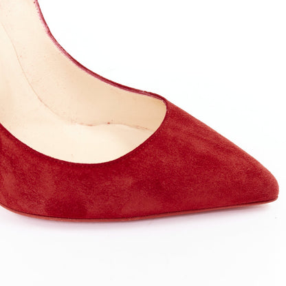 Women's Christian Louboutin Suede Flame Pumps