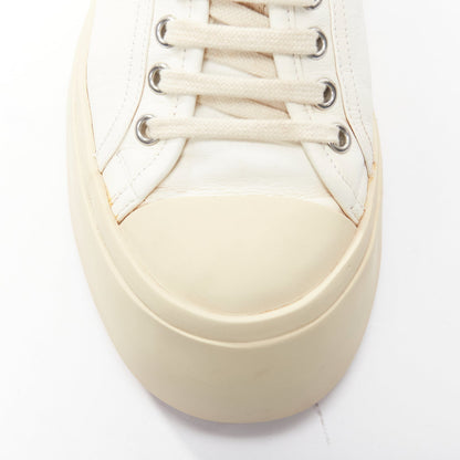 Women's Marni Pablo White Leather Sneakers