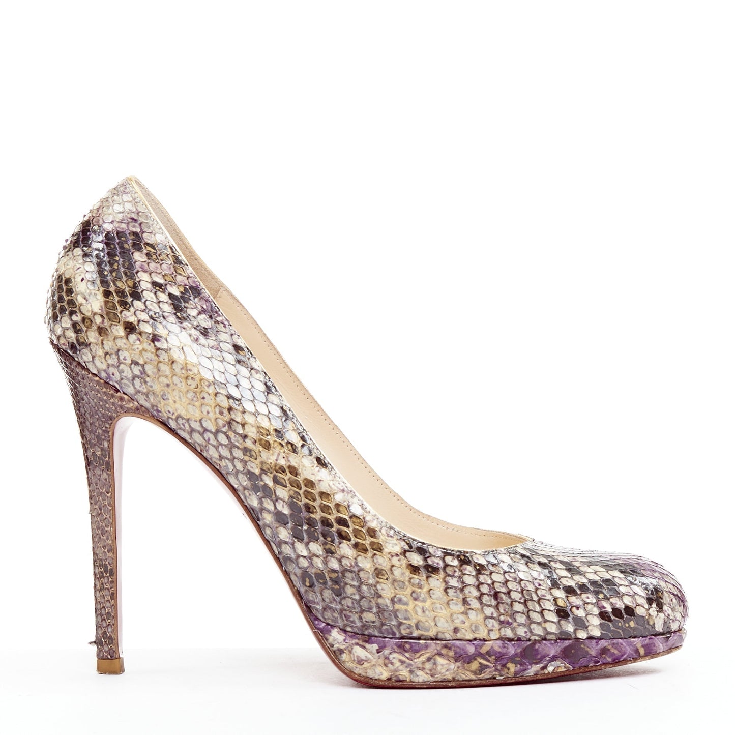 Women's Christian Louboutin Purple Platform Heels
