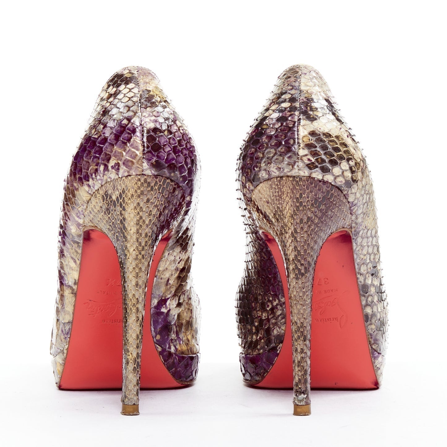 Women's Christian Louboutin Purple Platform Heels