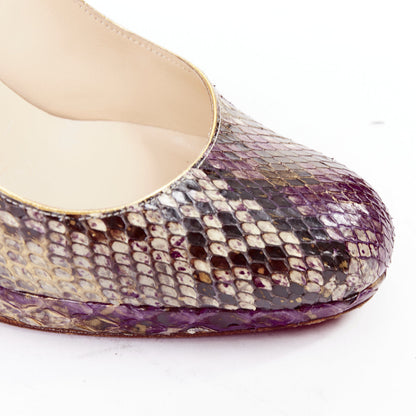 Women's Christian Louboutin Purple Platform Heels